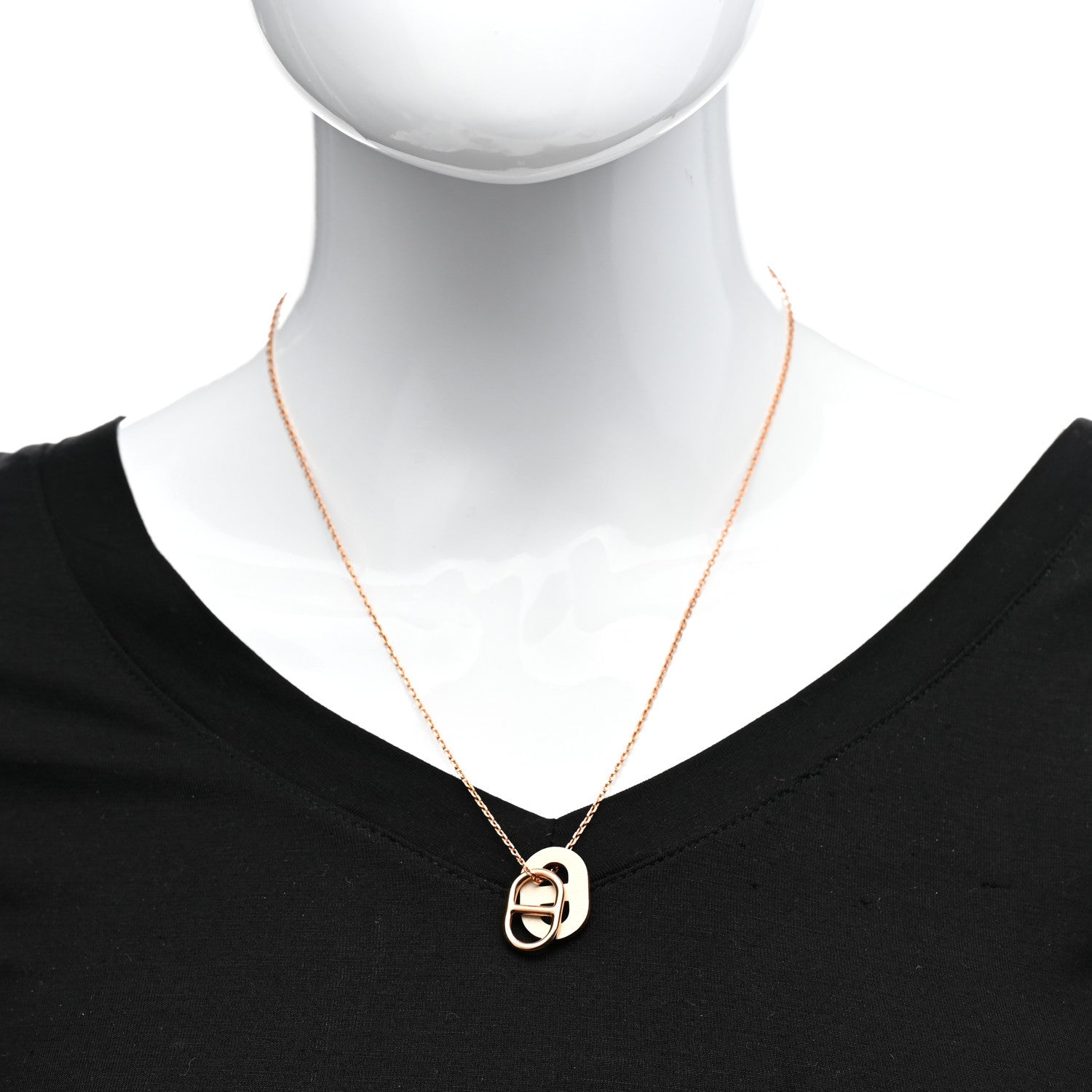Hermes Swift O'Maillon Pendant Necklace Nata 2 of 7