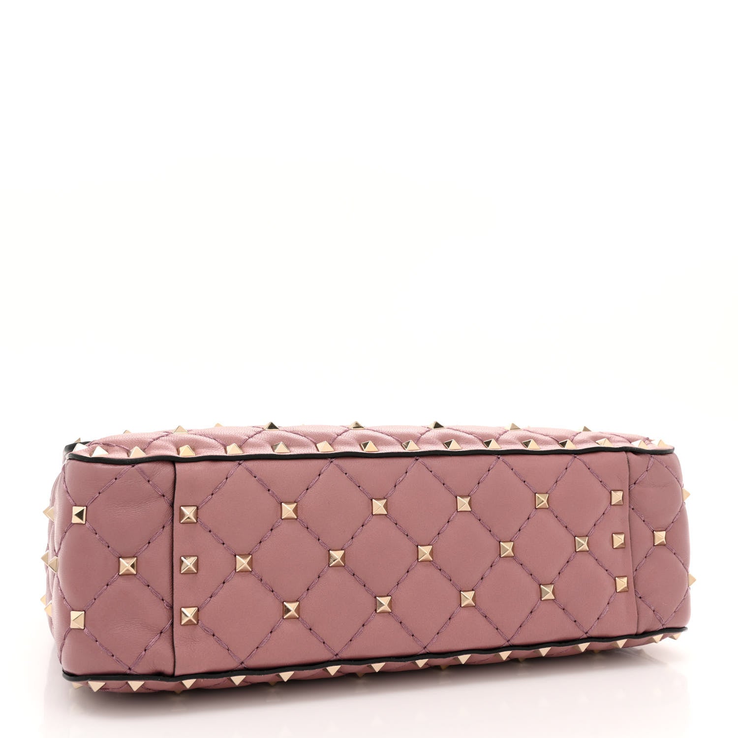 Valentino Garavani Lambskin Medium Rockstud Spike Shoulder Bag Antique Rose 4 of 11