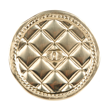 Chanel Quilted CC Brooch Pin Gold 1 of 5