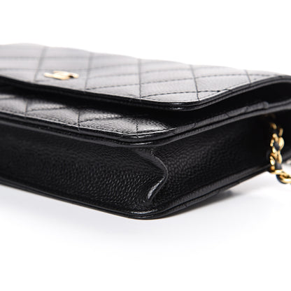 Chanel Caviar Quilted Wallet On Chain WOC Black 10 of 11