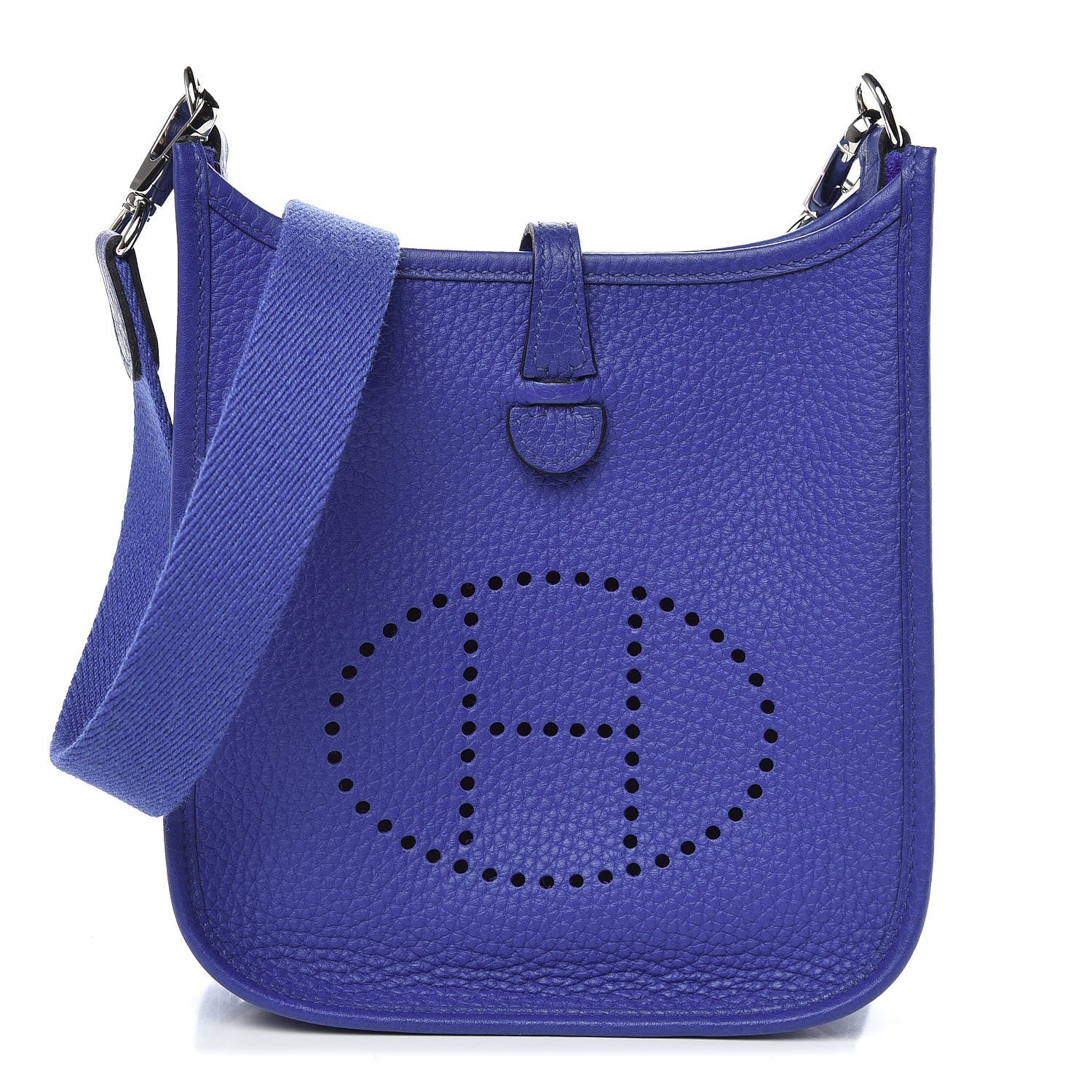 Hermes Taurillon Clemence Evelyne TPM Bleu Electrique 2 of 10