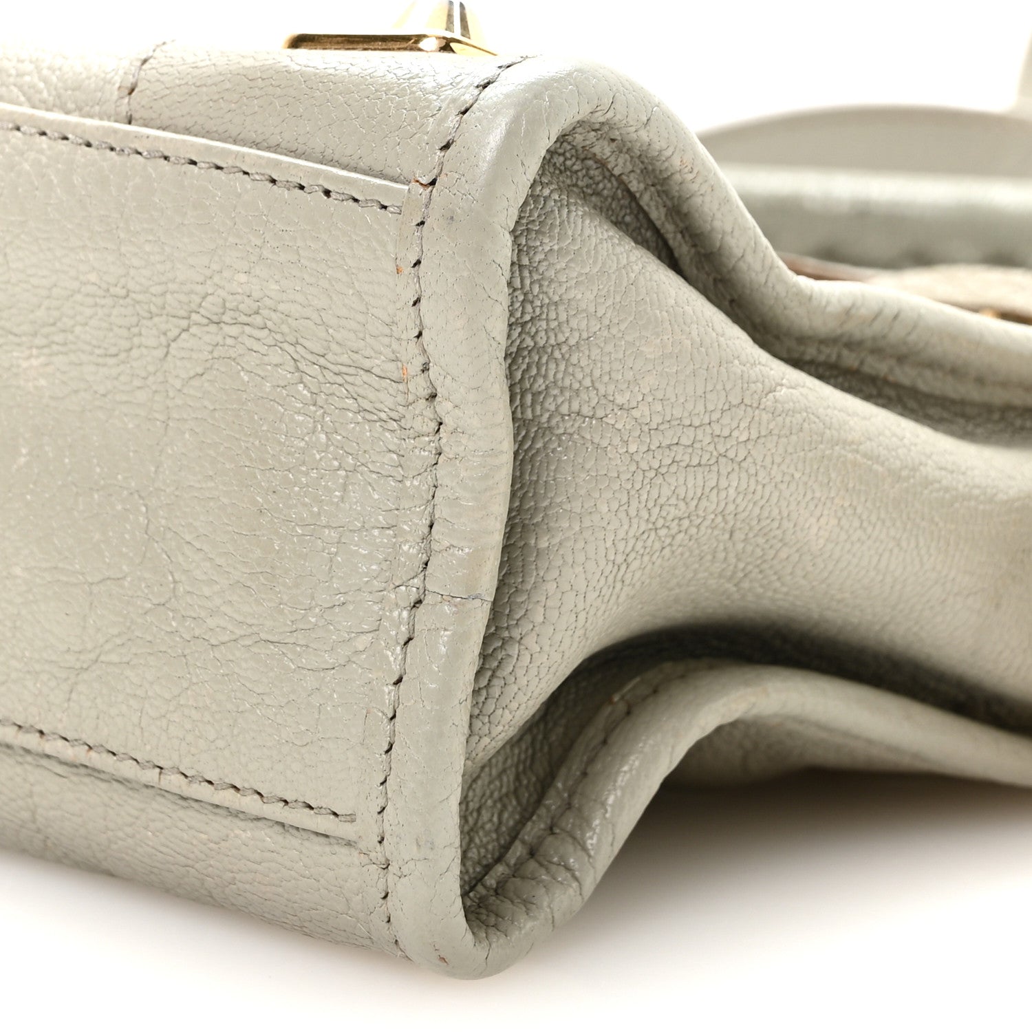 Balenciaga Chevre Gold Metallic Edge Hardware Mini City Gris Glace 11 of 11