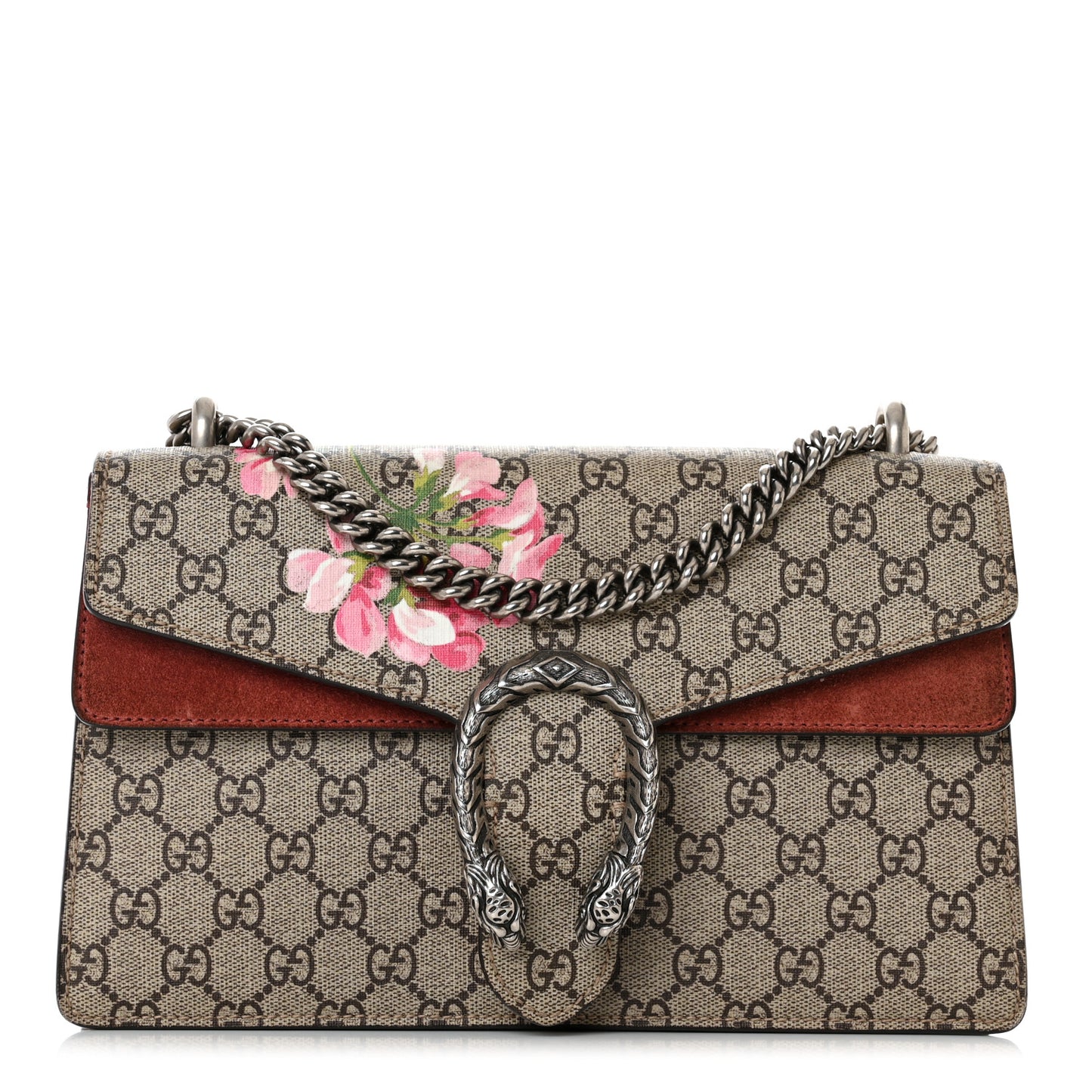 GG Supreme Monogram Blooms Small Dionysus Shoulder Bag Beige Multicolor Dry Rose