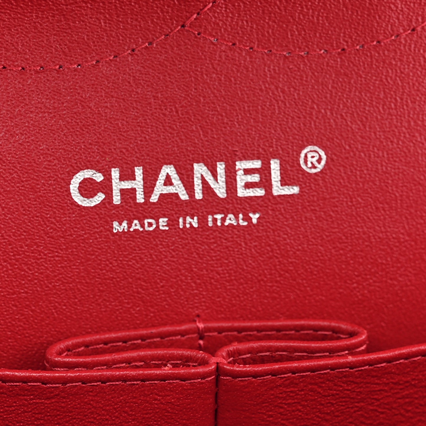 Caviar Quilted Jumbo Double Flap Red