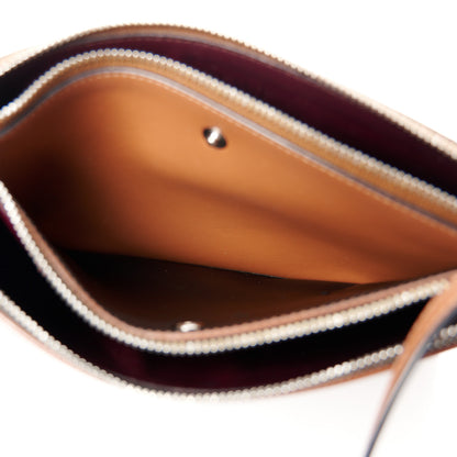 Loewe Calfskin Gate Double Zip Pouch Crossbody Black Tan 9 of 13