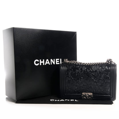 Chanel Leather Cordoba Medium Boy Flap Black 8 of 8