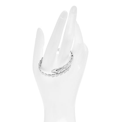 Bulgari 18K White Gold Diamond Serpenti Viper Pave Bracelet S 2 of 5