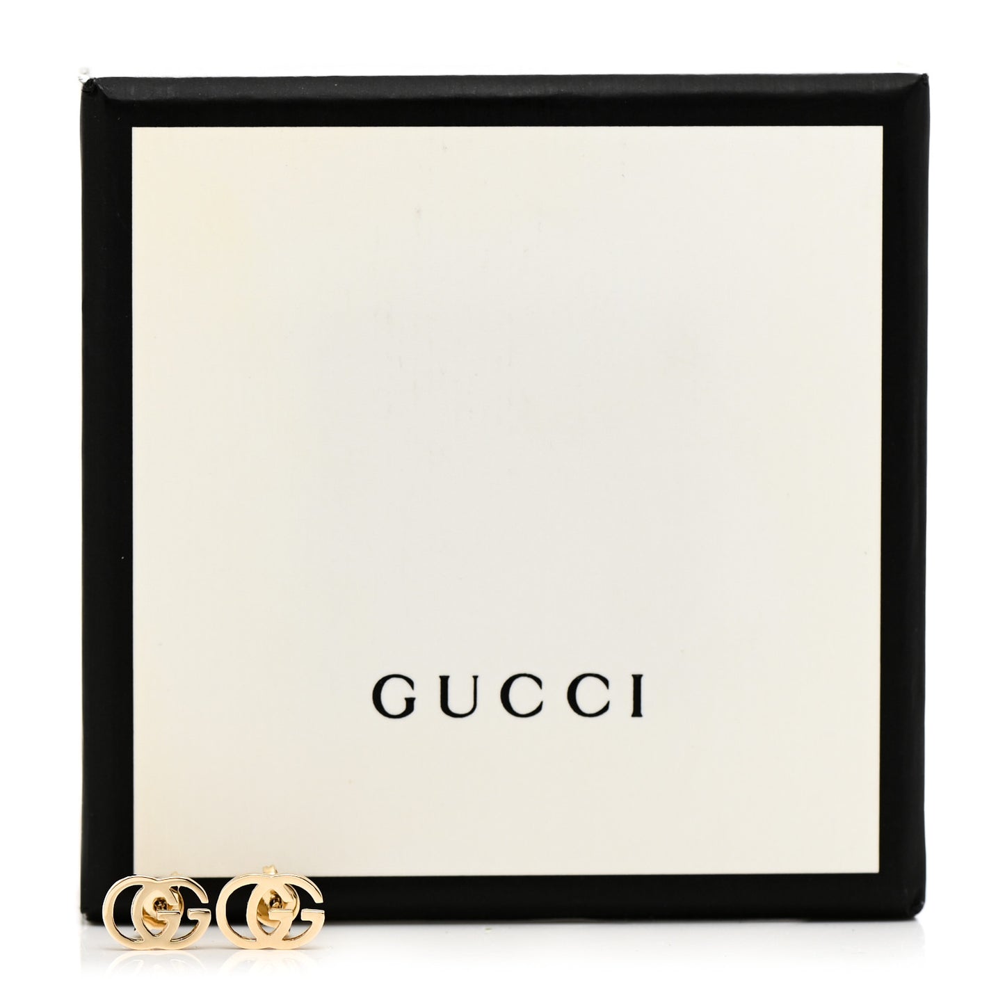 18K Yellow Gold GG Tissue Stud Earrings
