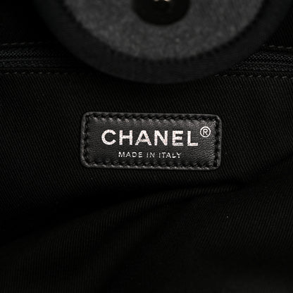 Chanel Canvas Sequin Medium Deauville Tote Charcoal 6 of 10