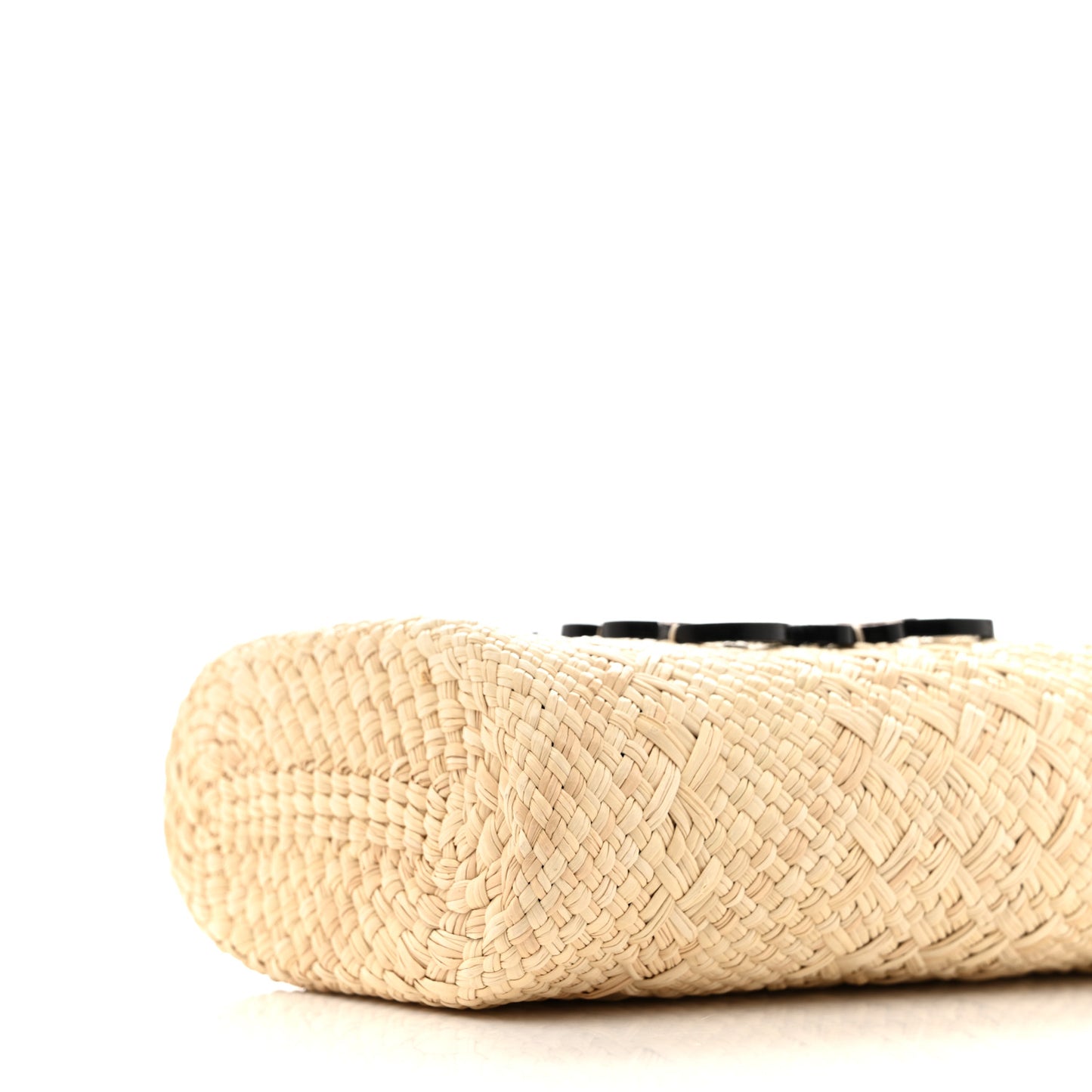 Calfskin Raffia Paulas Ibiza Square Bucket Bag Natural Tan