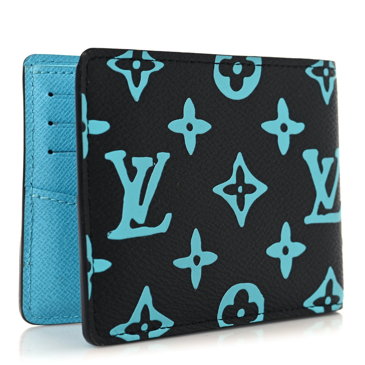 Louis Vuitton Monogram Playground Slender Wallet Black 3 of 7
