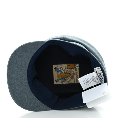 Hermes Cashmere Womens Deauville Cap 59 Bleu Lichen 7 of 9