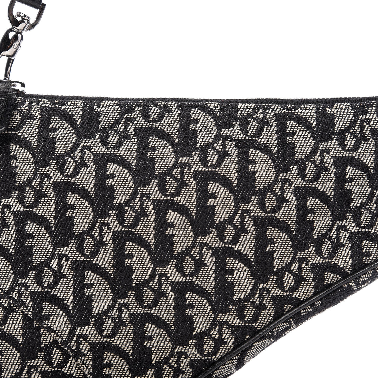 Christian Dior Monogram Mini Saddle Pochette Black 7 of 10