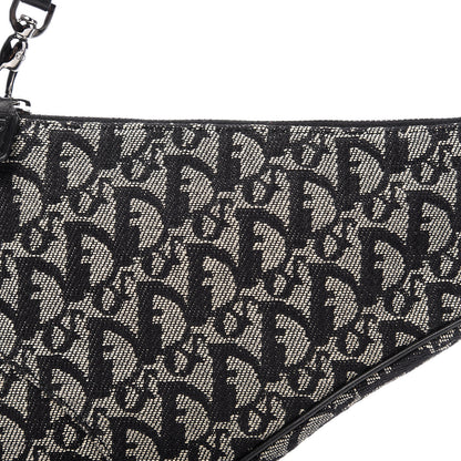 Christian Dior Monogram Mini Saddle Pochette Black 7 of 9