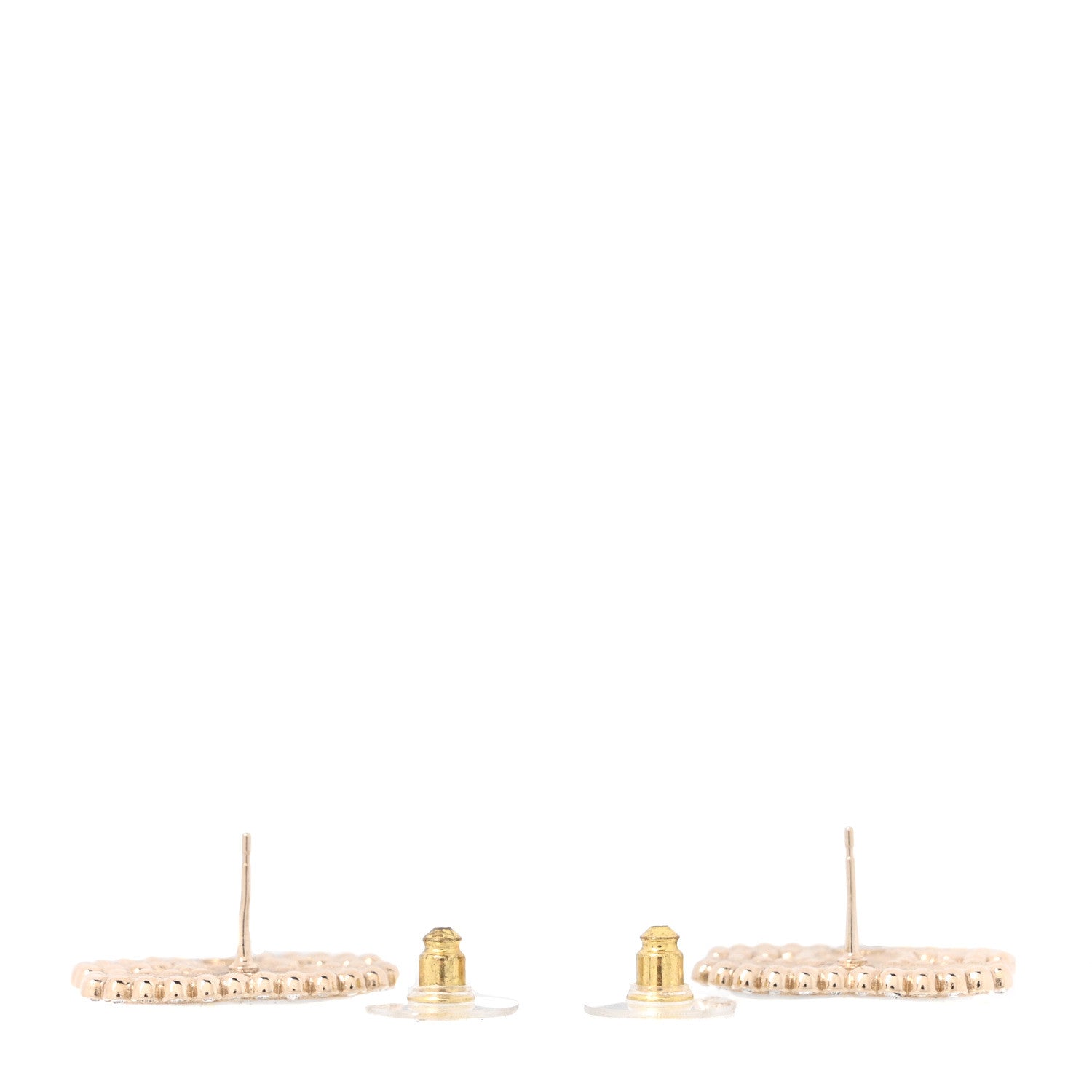 Chanel Crystal CC Earrings Gold 3 of 5