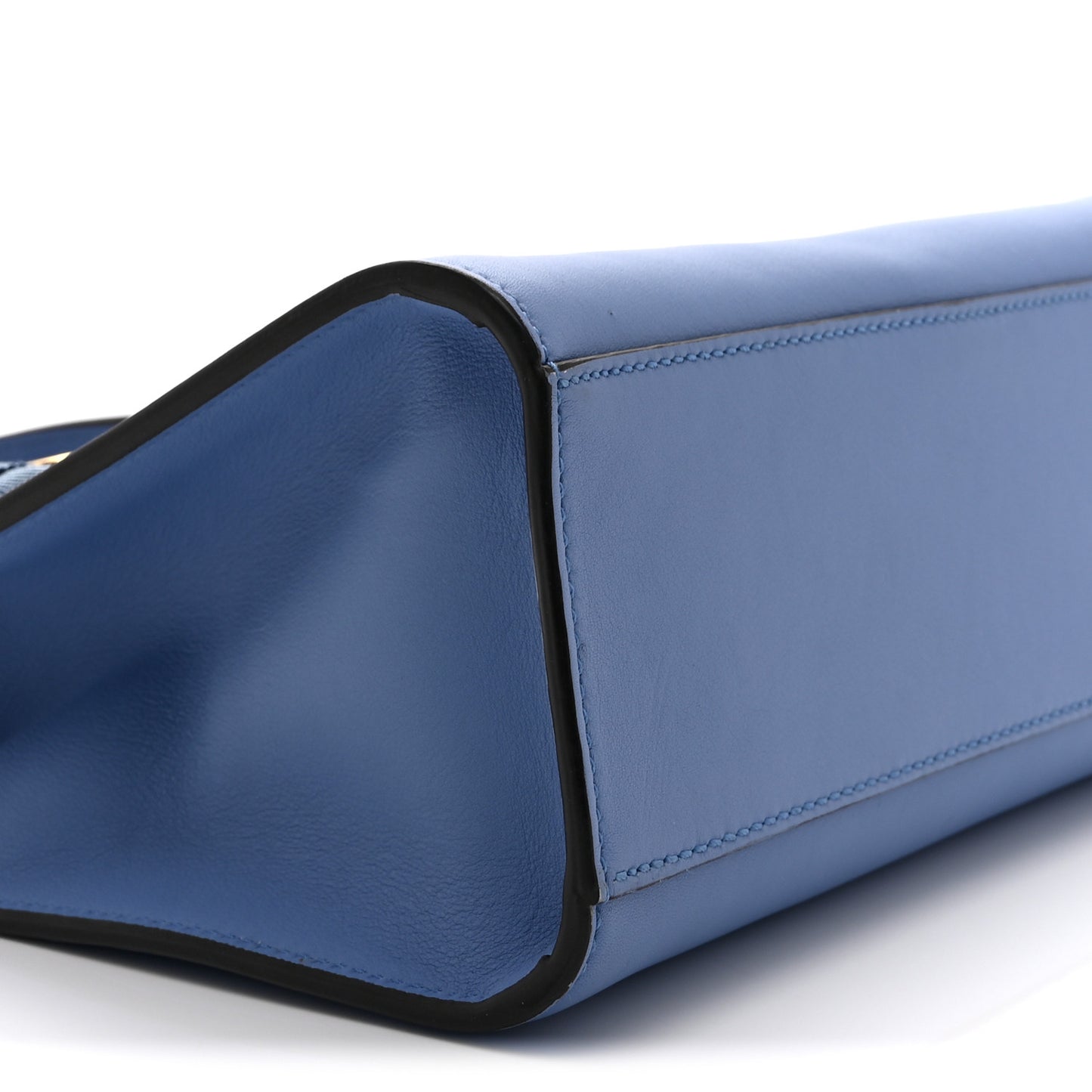 Calfskin Marmont Ribbon Top Handle Bag Blue