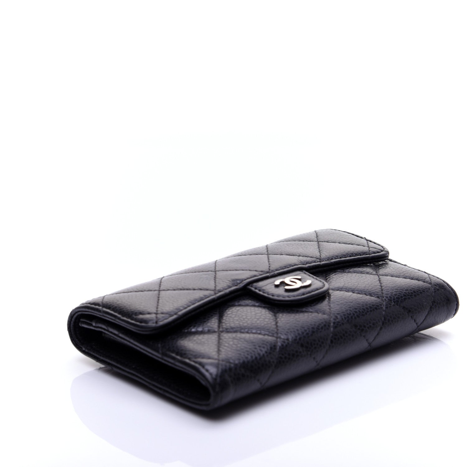 Chanel Caviar Quilted Small Flap Wallet Black 4 of 12