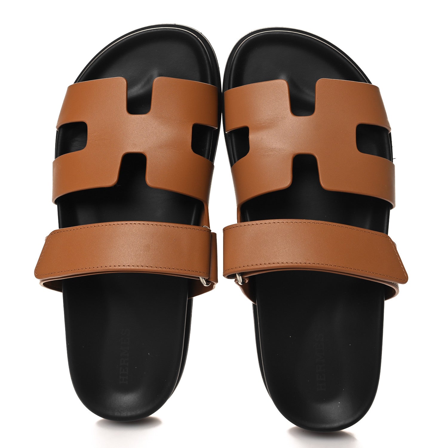 Hermes Calfskin Womens Chypre Sandals 38 Naturel 2 of 10