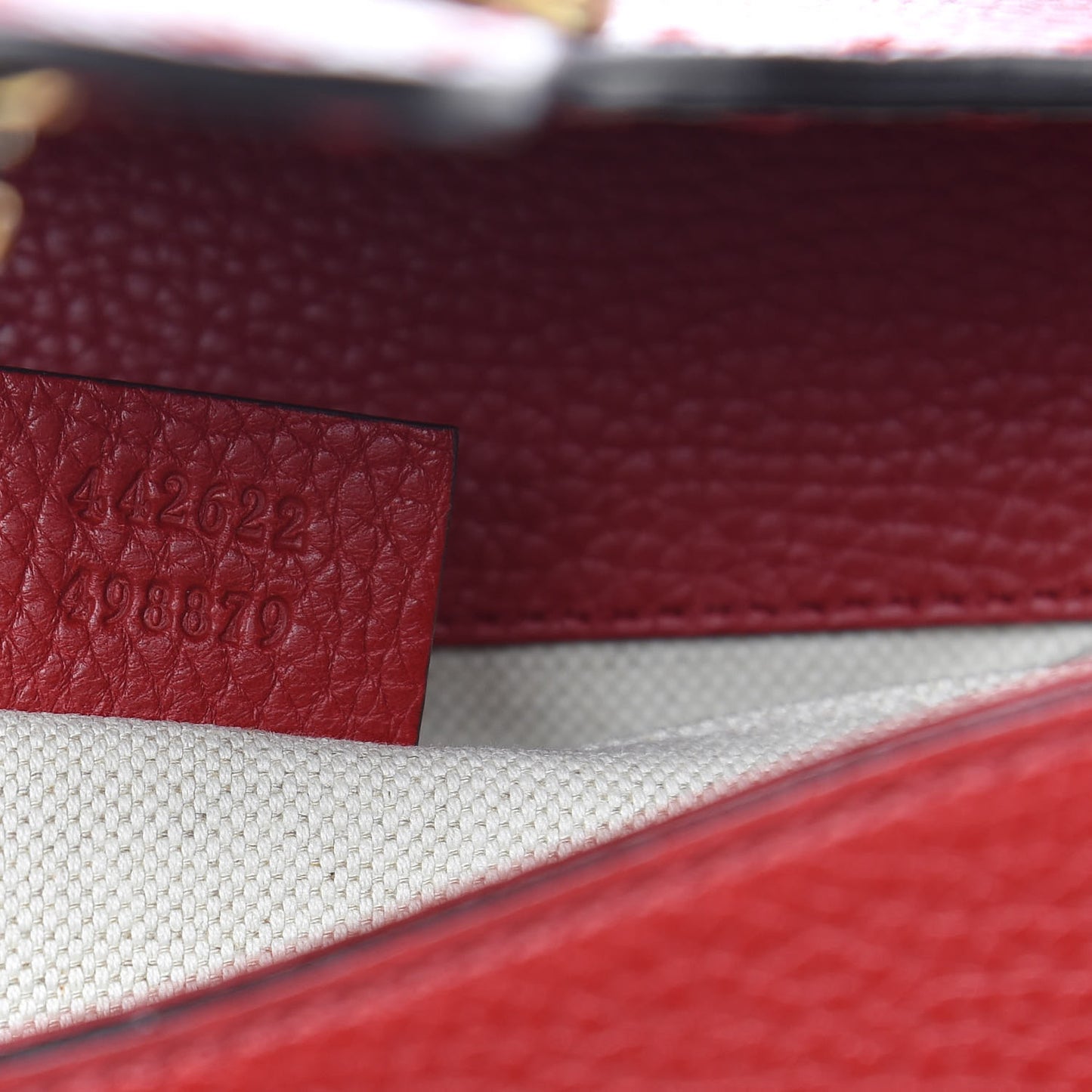 Calfskin Mini GG Marmont Top Handle Bag Vulcanic Red