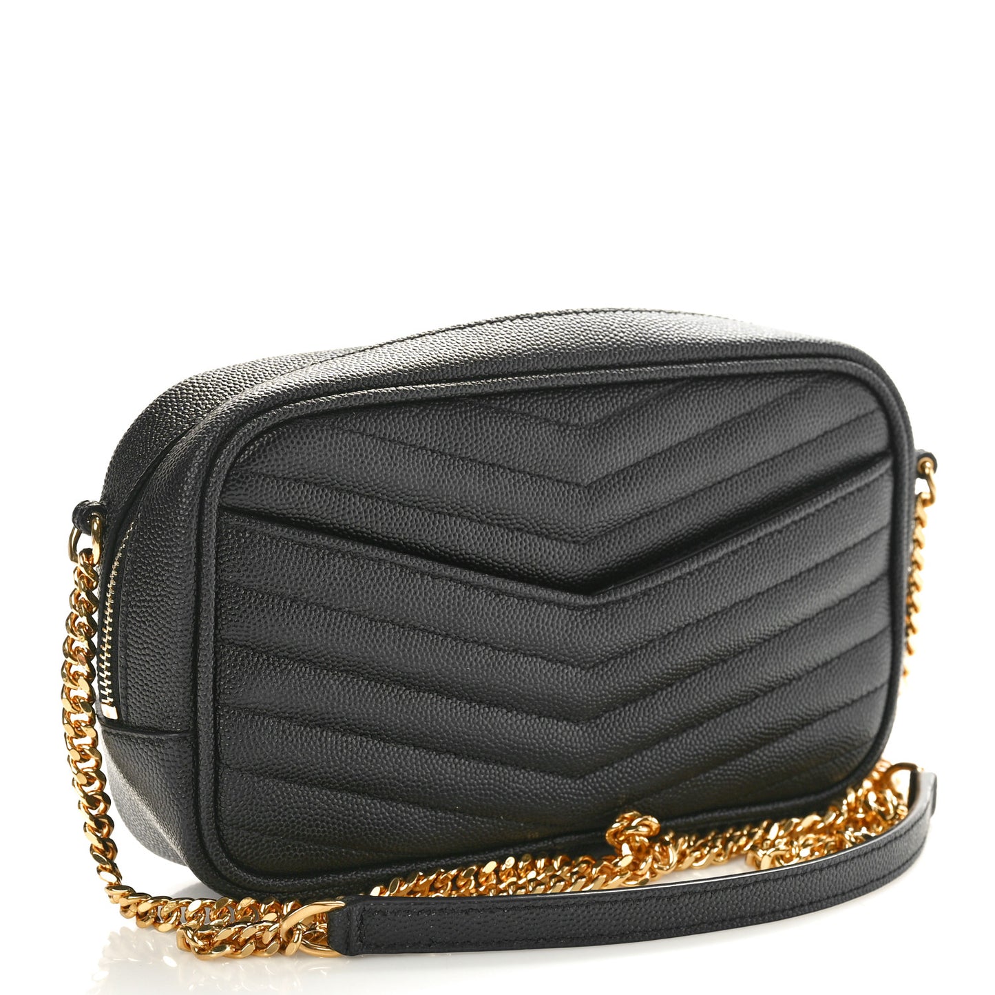 Grain De Poudre Matelasse Monogram Mini Lou Camera Bag Black