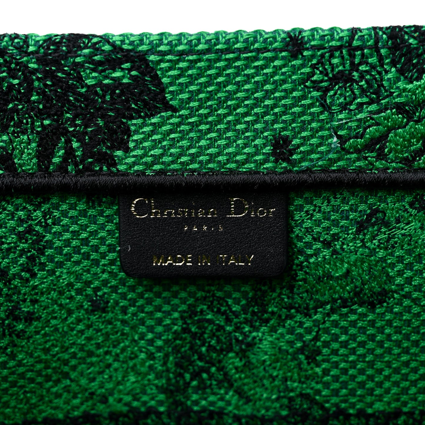 Canvas Embroidered Medium Zodiac Toile De Jouy Book Tote Green