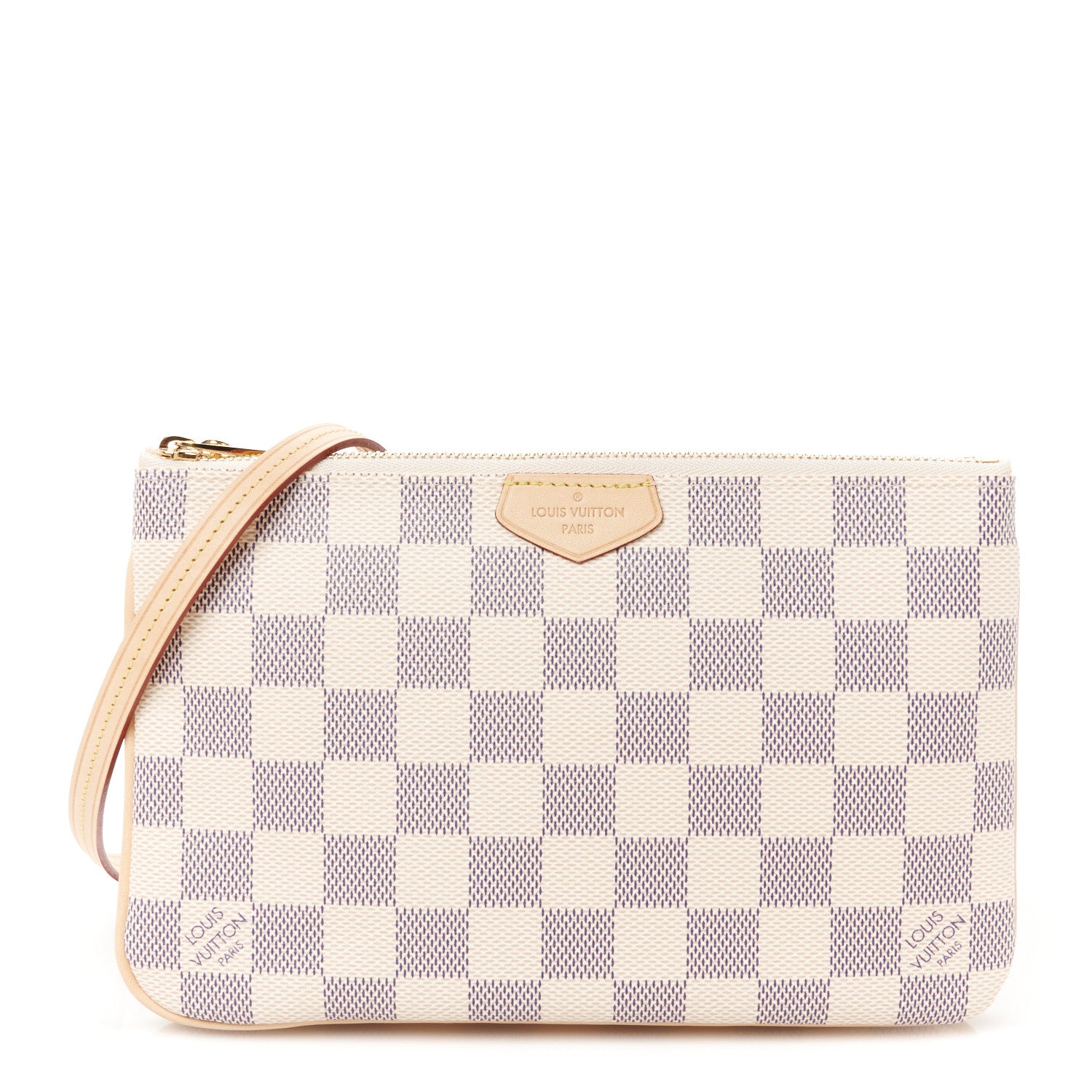 Louis Vuitton Damier Azur Double Zip Pochette 1 of 11