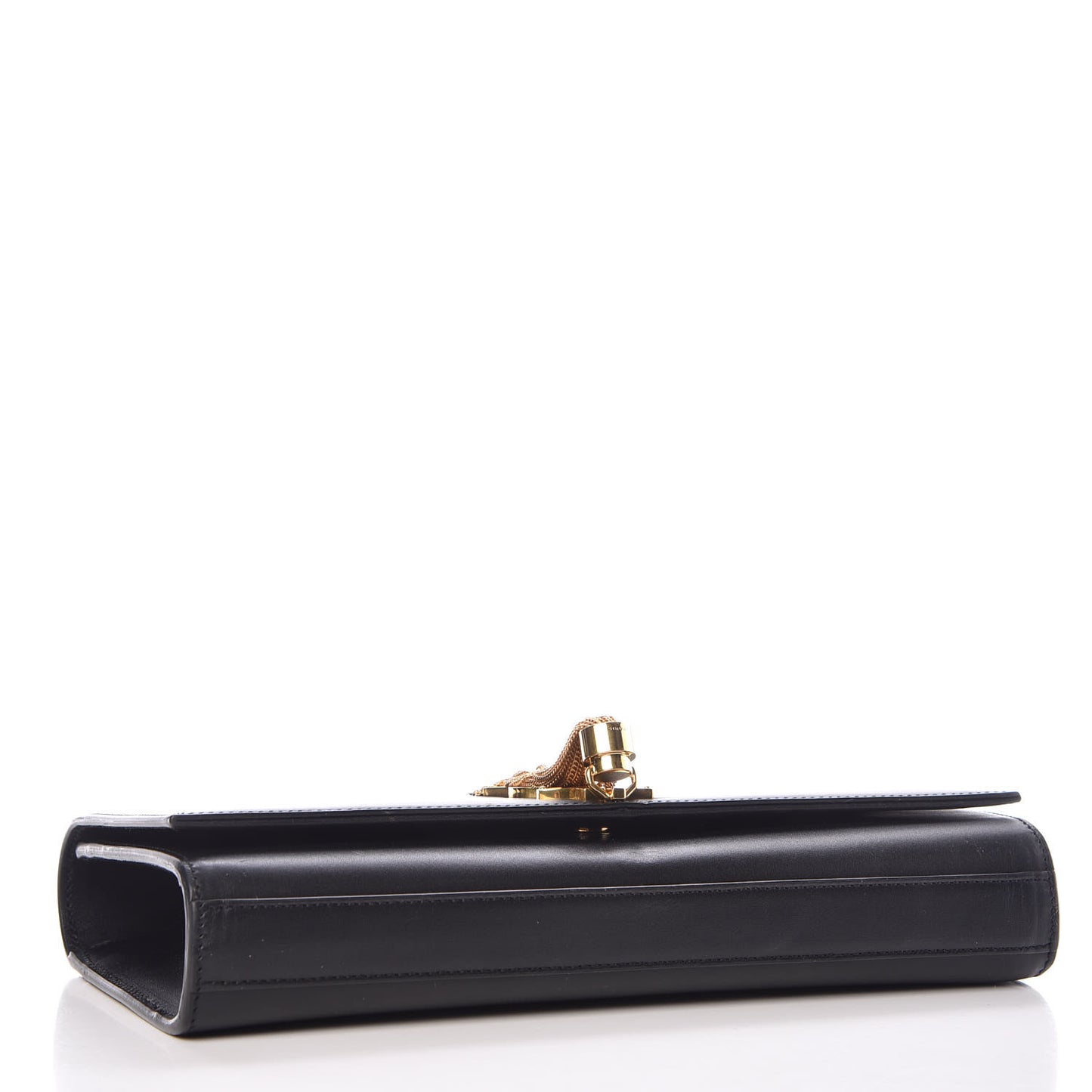 Calfskin Classic Monogram Tassel Clutch Black