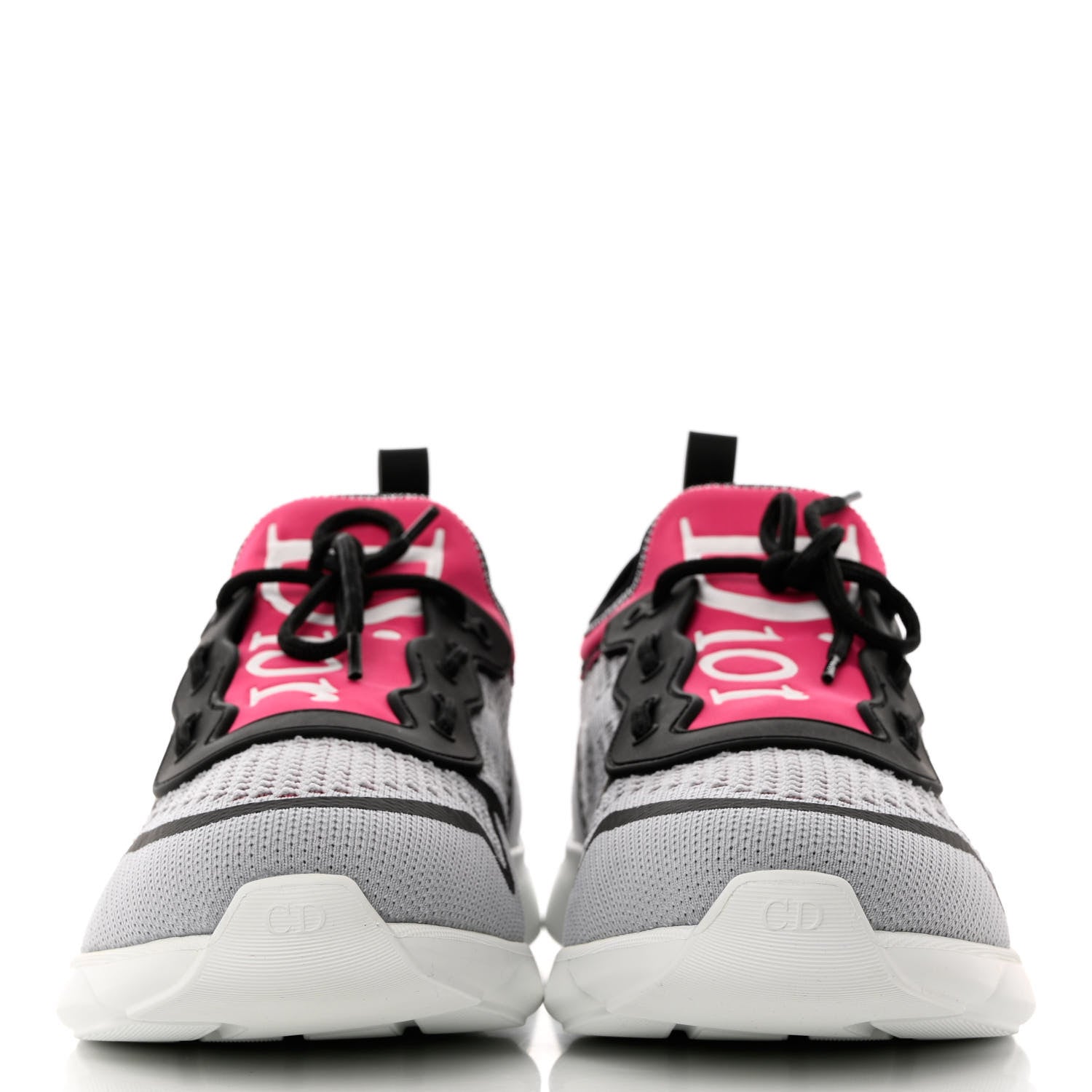 Christian Dior Technical Knit Mens B21 Sneakers 45 Grey Pink Black 2 of 9
