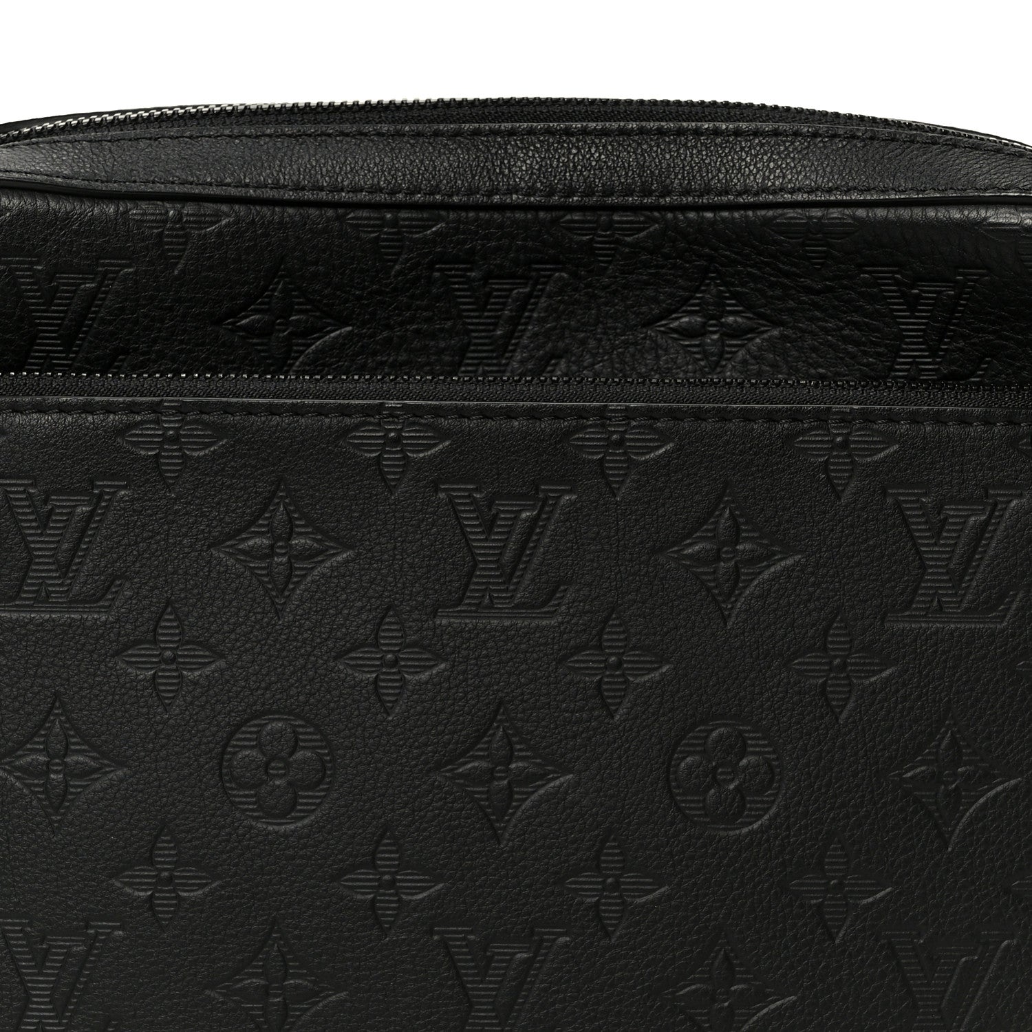 Louis Vuitton Calfskin Monogram Shadow Trio Messenger Black 8 of 10