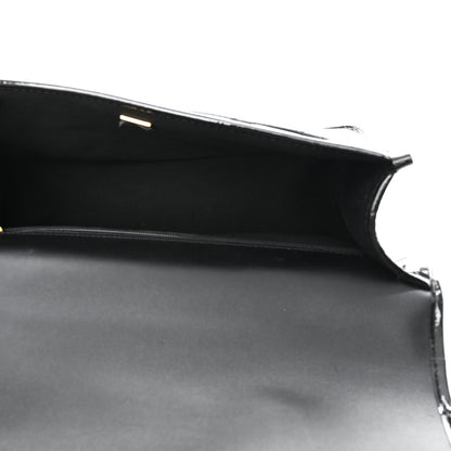 Chanel Patent Quilted Large School Memory Top Handle Flap Black 5 of 10