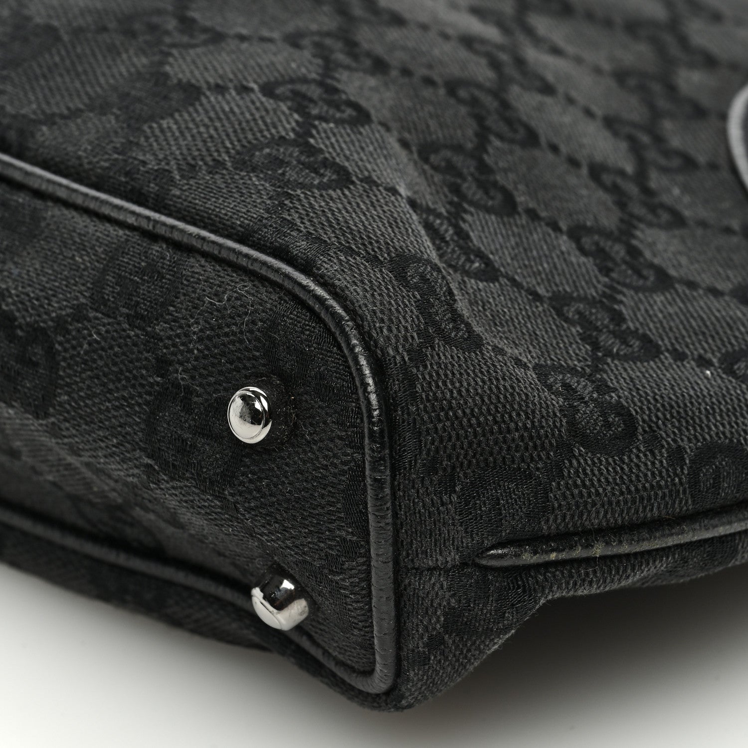 Gucci Monogram Shoulder Bag Black 10 of 12