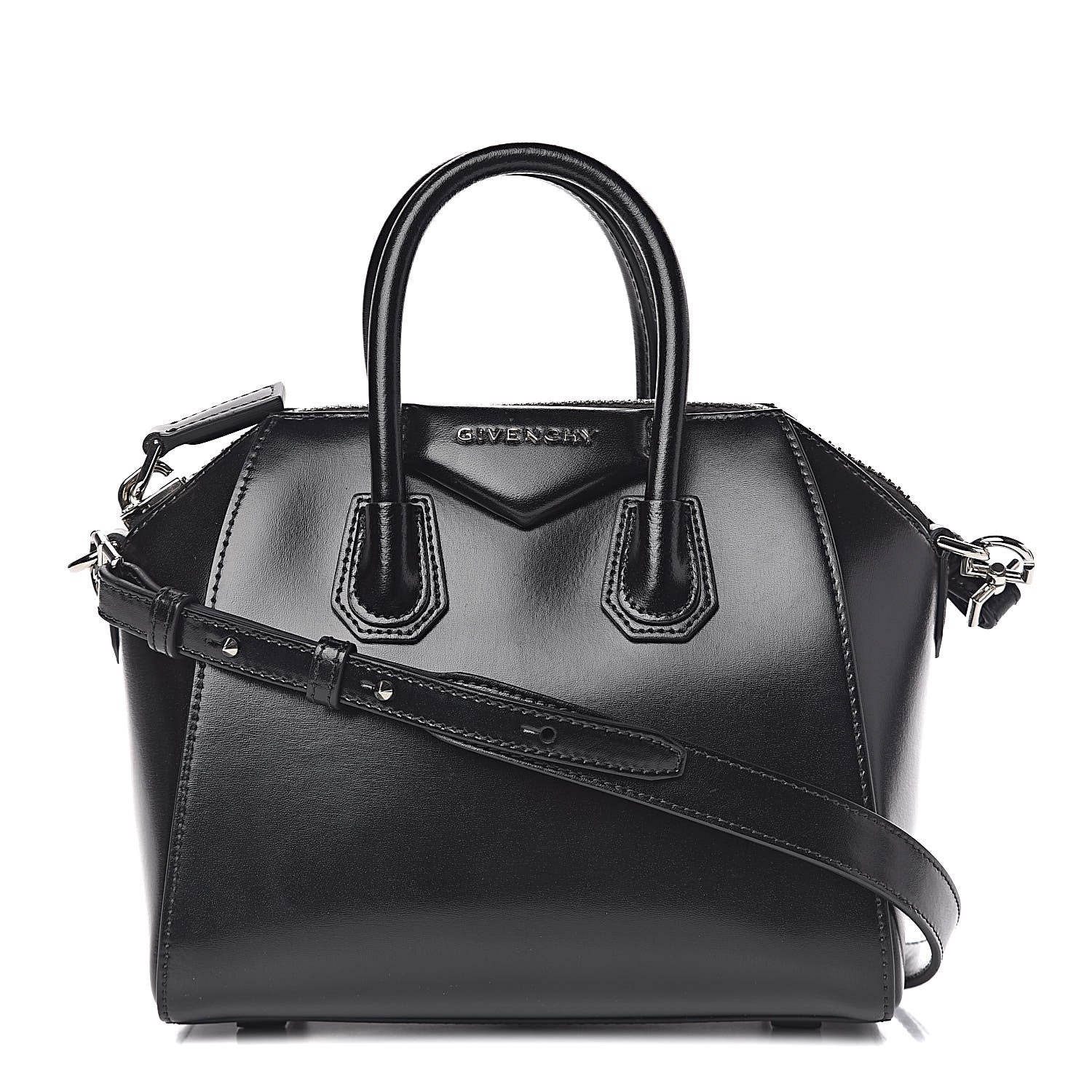 Givenchy Shiny Lord Calfskin Mini Antigona Black 1 of 10