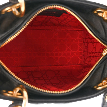 Christian Dior Lambskin Cannage Medium Lady Dior Black 5 of 11