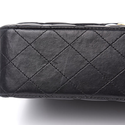 Chanel Lambskin Quilted Medium Double Flap Black 11 of 20
