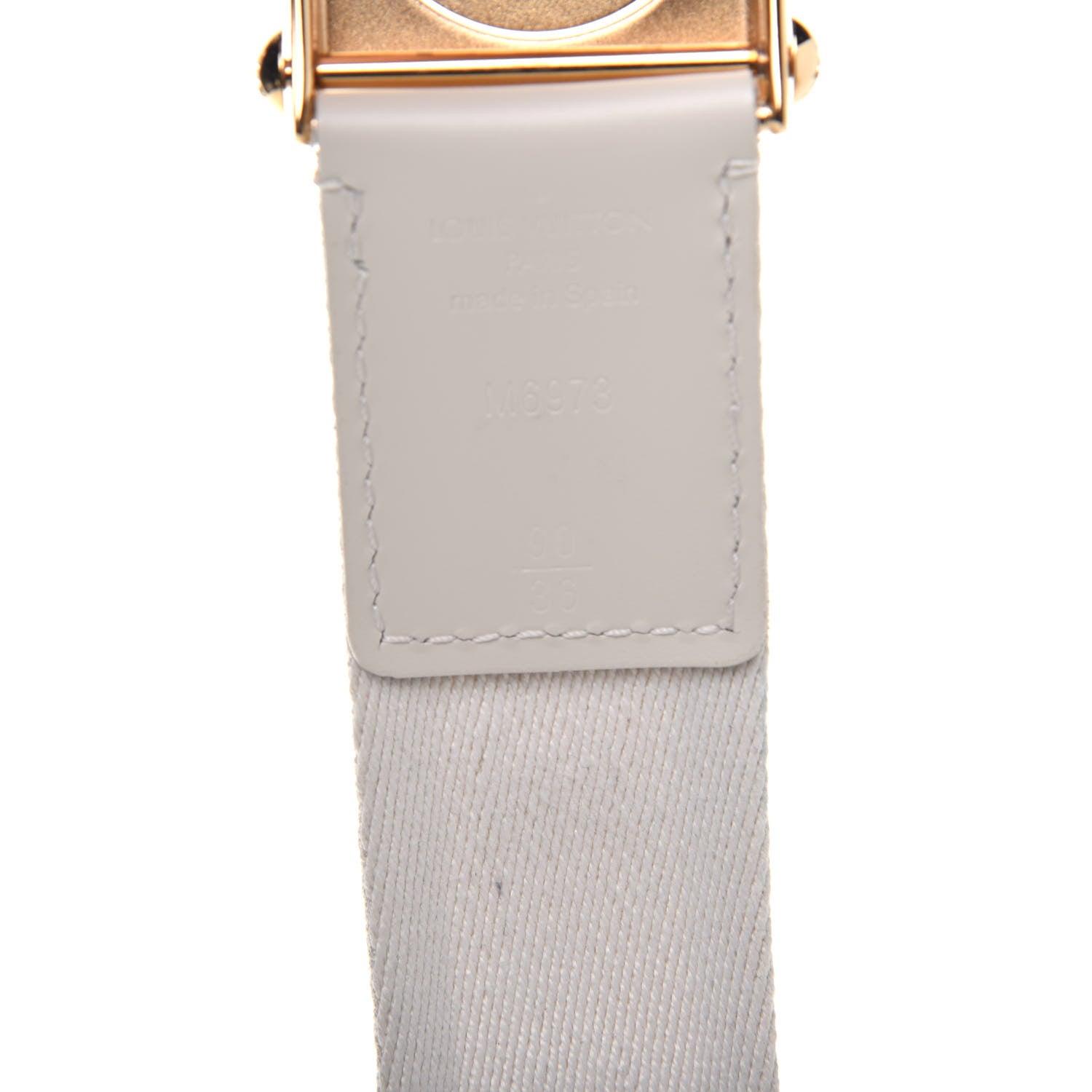 Louis Vuitton Canvas Monogram LV Cut Belt 90 36 White 3 of 11