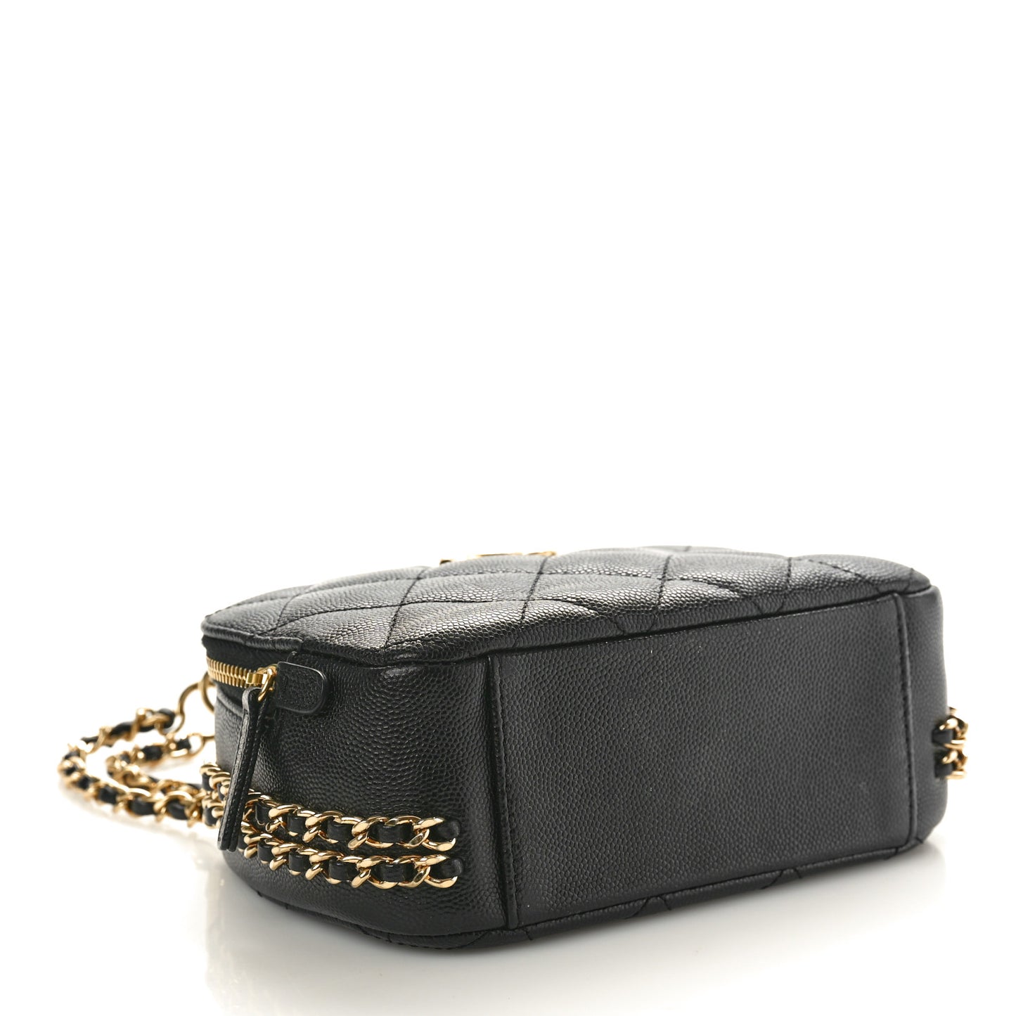 Caviar Quilted Mini CC You Camera Case Black