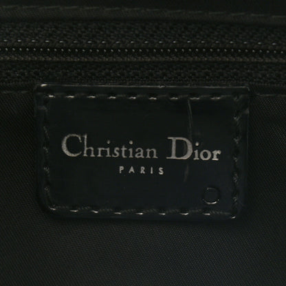 Christian Dior Denim Patent Perforated Cannage Satchel Black 6 of 14