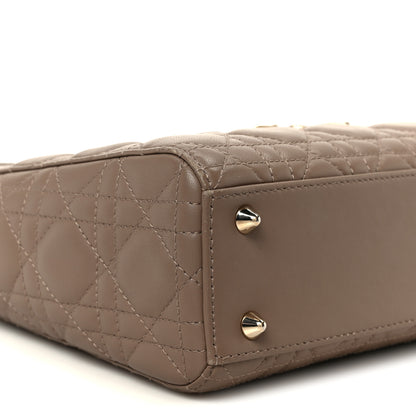 Christian Dior Lambskin Cannage Small My ABCDior Lady Dior Warm Taupe 9 of 11