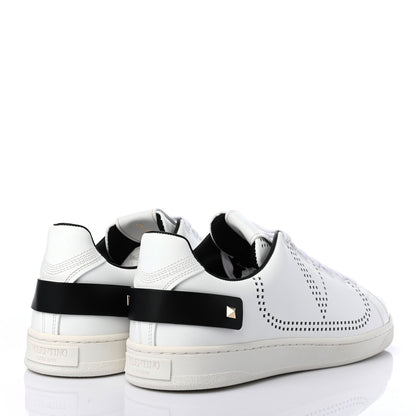 Valentino Garavani Calfskin Mens Backnet Sneakers 42 White Black 3 of 4