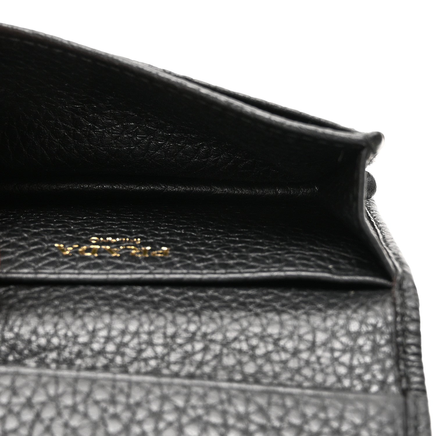 Prada Vitello Grain Move Card Holder Black 5 of 7