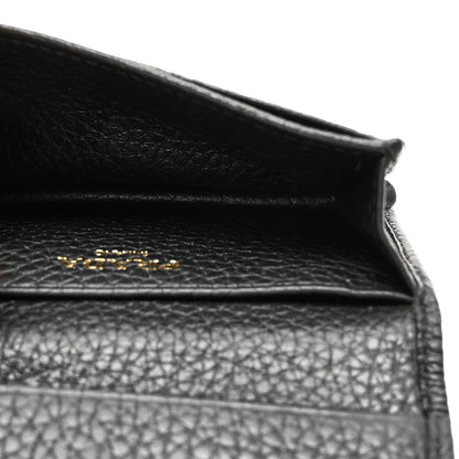 Prada Vitello Grain Move Card Holder Black 5 of 7