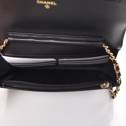 Chanel Caviar Quilted Boy Wallet On Chain WOC Black 5 of 9
