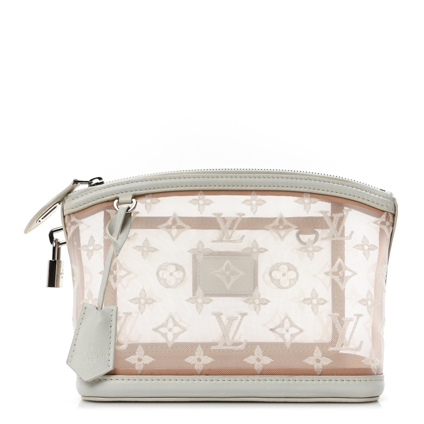Monogram Transparence Transparent Lockit Clutch White