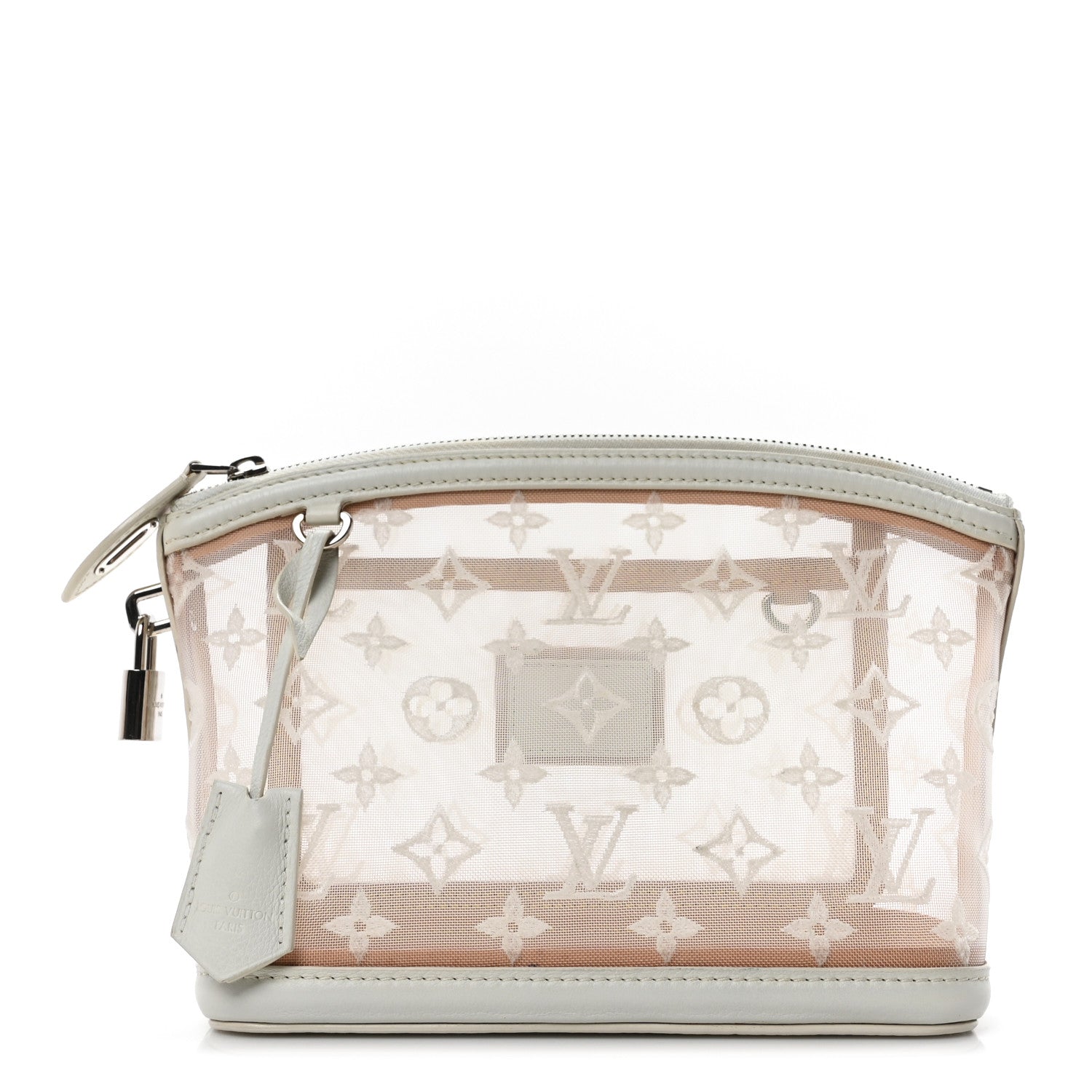 Louis Vuitton Monogram Transparence Transparent Lockit Clutch White 1 of 9