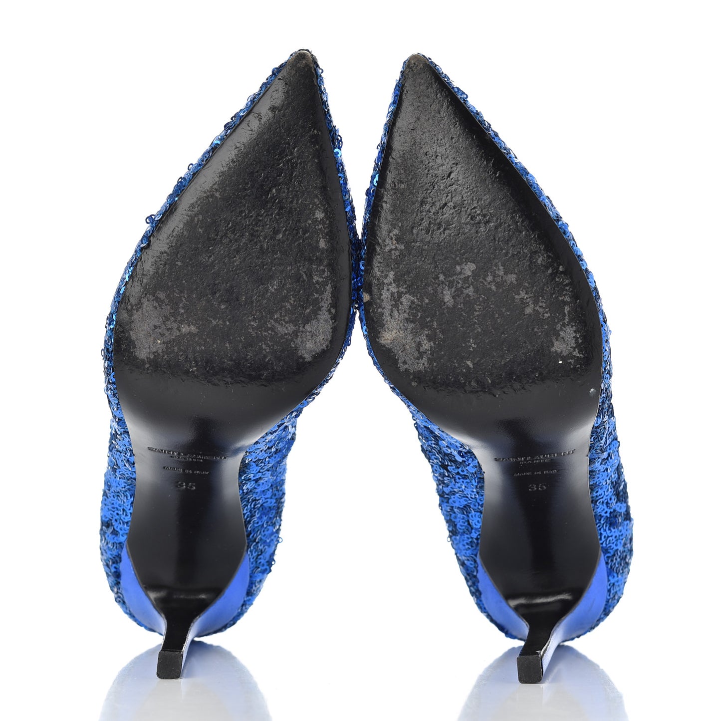 Sequin Paris 105 V Cut Pumps 35 Bleu Roy