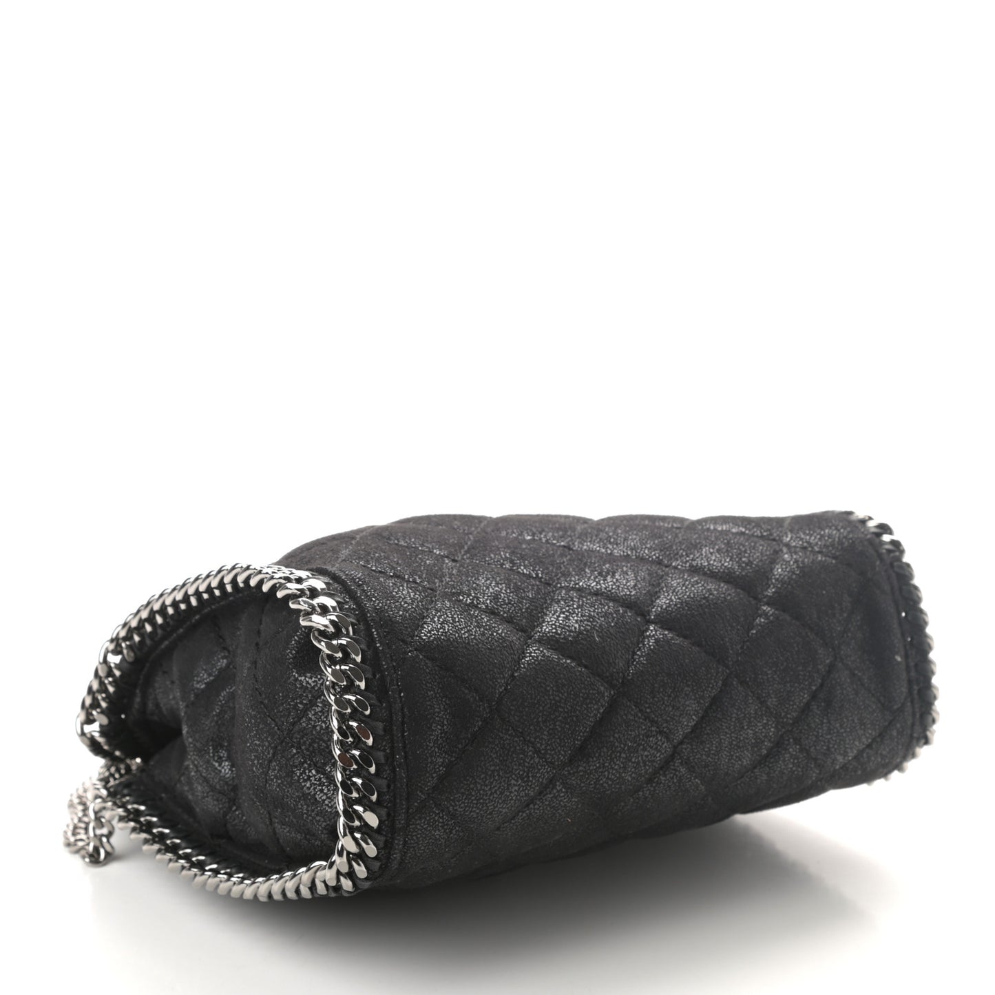 Shaggy Deer Quilted Mini Falabella Tote Black