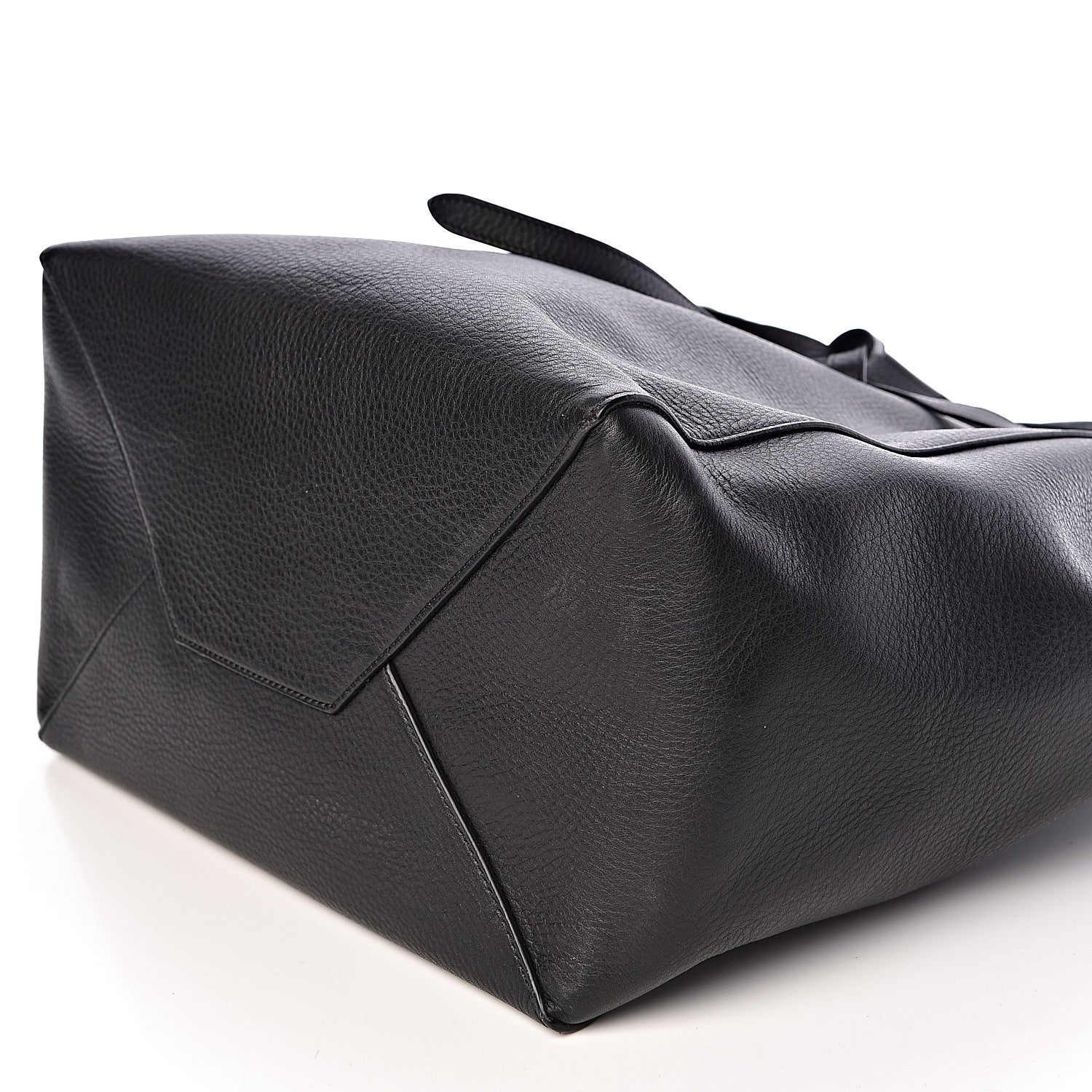 Celine Soft Grained Calfskin Small Belt Cabas Phantom Black 9 of 10