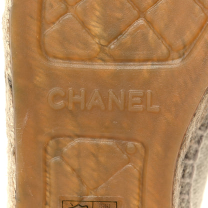 Chanel Toile Sequin CC Espadrilles 36 Beige Black 8 of 10