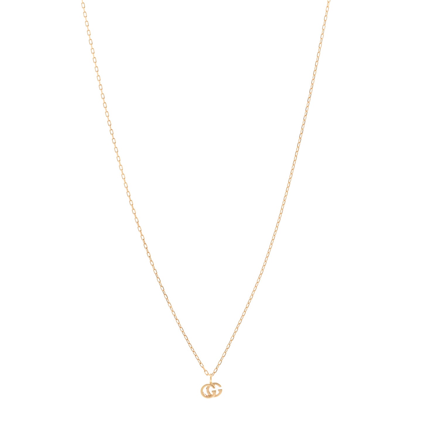 18K Yellow Gold Running G Pendant Necklace