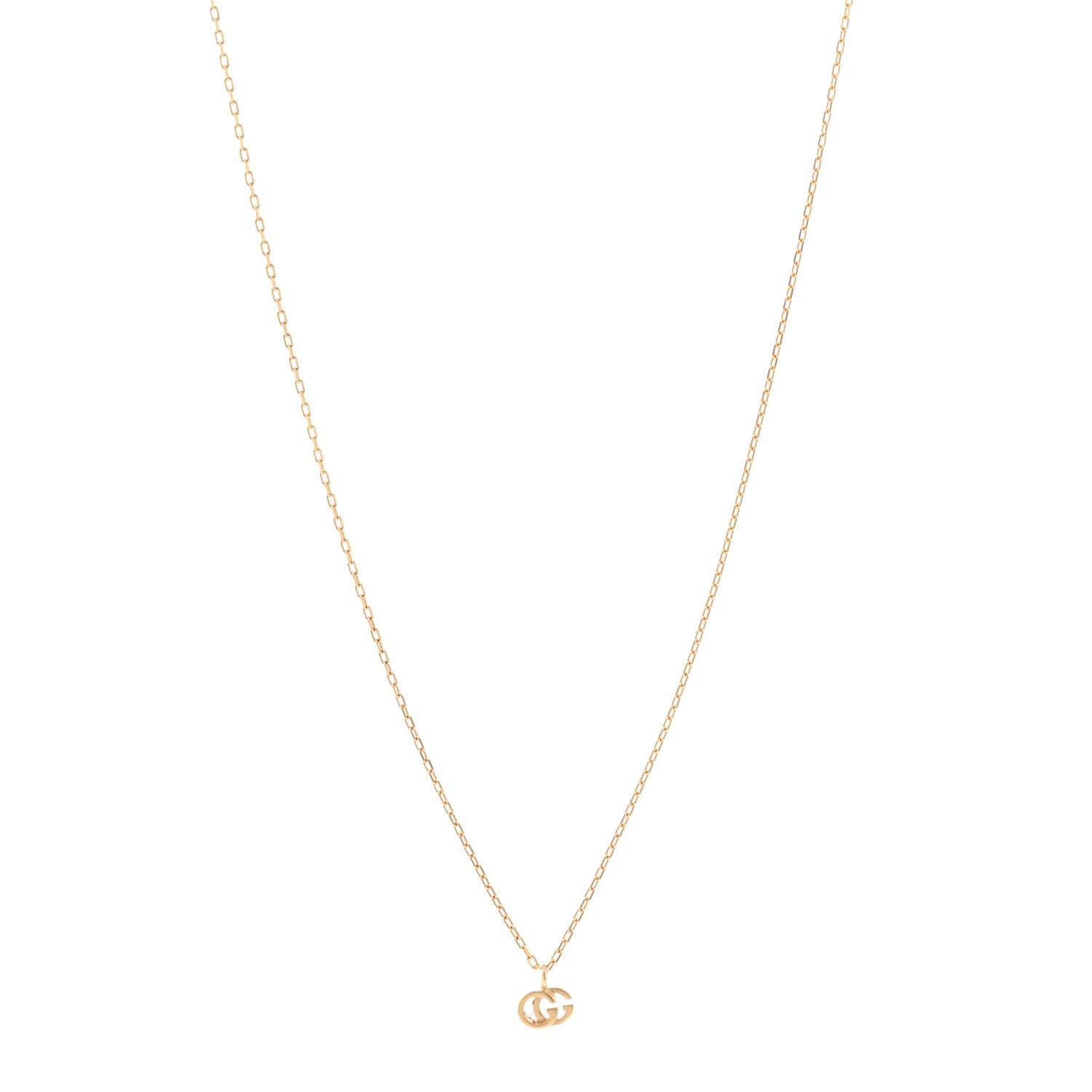 Gucci 18K Yellow Gold Running G Pendant Necklace 1 of 6